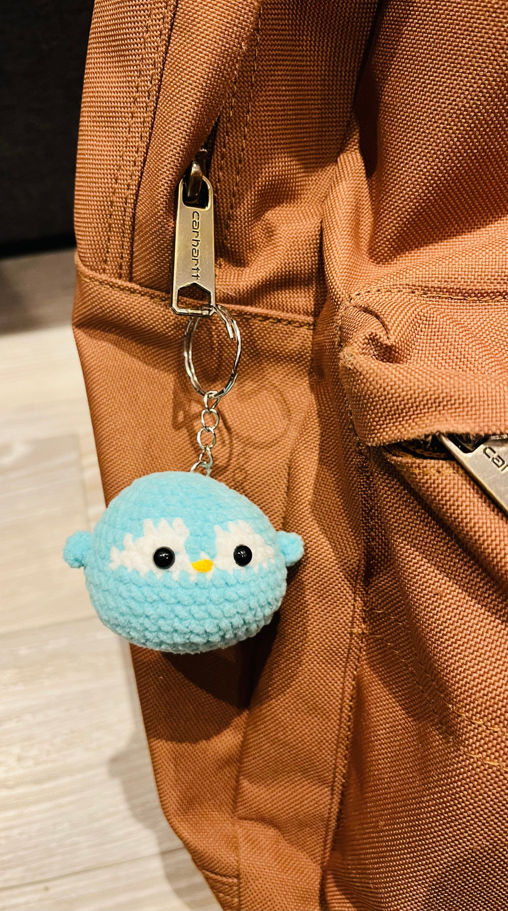 Cute Crochet Character Keyring Collection II/Kawaii Bag Charm/Light Blue Penguin, Purple Penguin, Piggy, Bear, Capybara