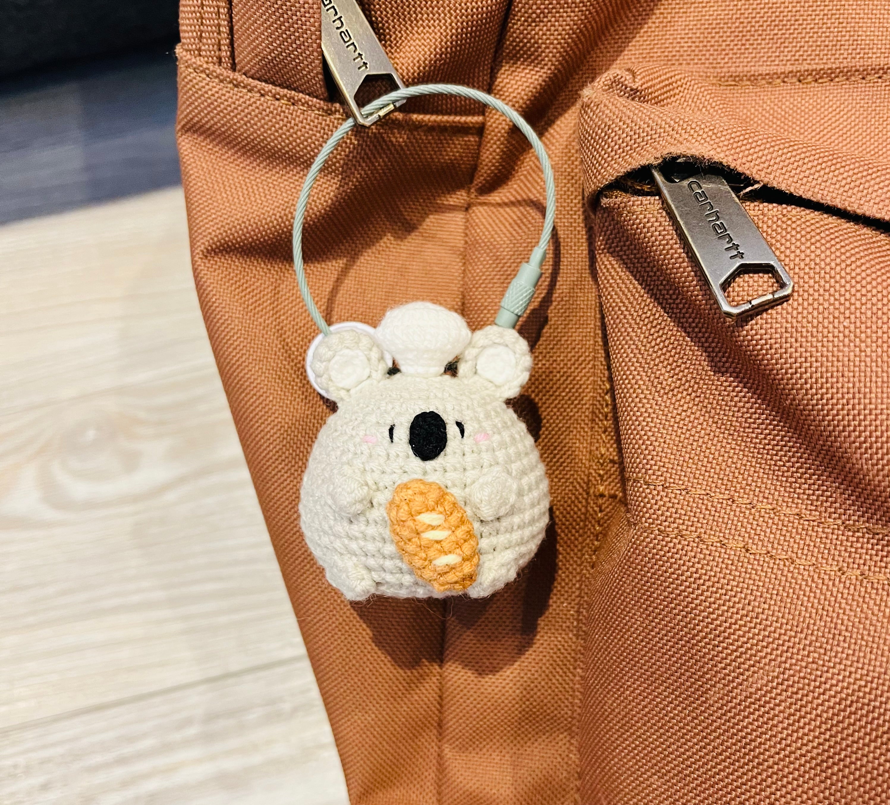 Cute Crochet Character Keyring Collection III/ Kawaii Bag Charm/Winnie the Pooh, Cinnamoroll, Capybara, Piglet, Artist Chick,Cheese Mouse, Pompompurin, Koala