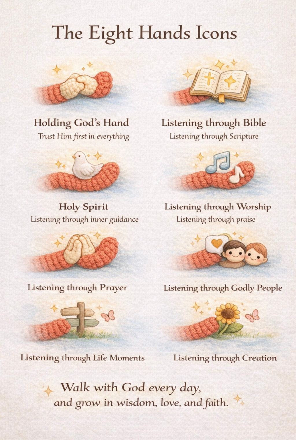 Octopus of Wisdom Crochet Keyring – Christian Faith Gift
