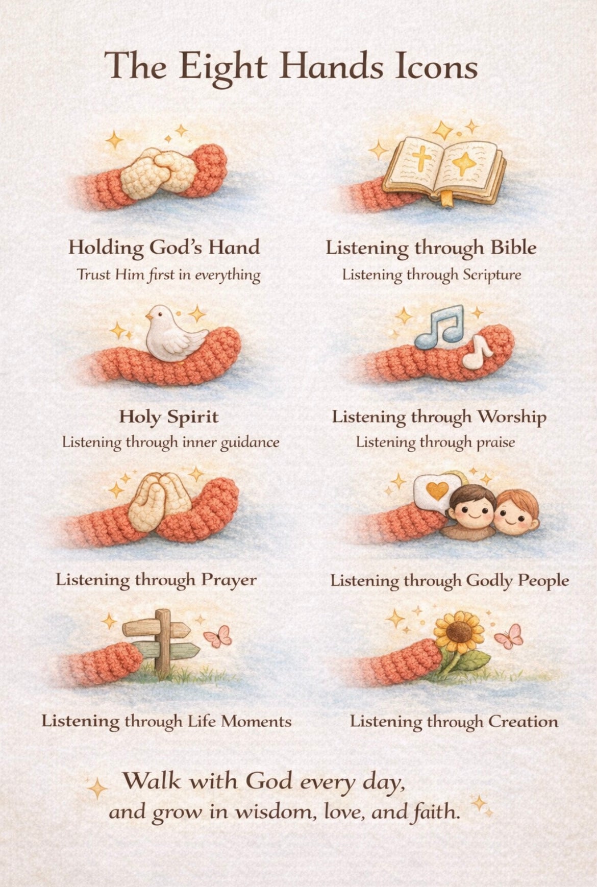 Octopus of Wisdom Crochet Keyring – Christian Faith Gift