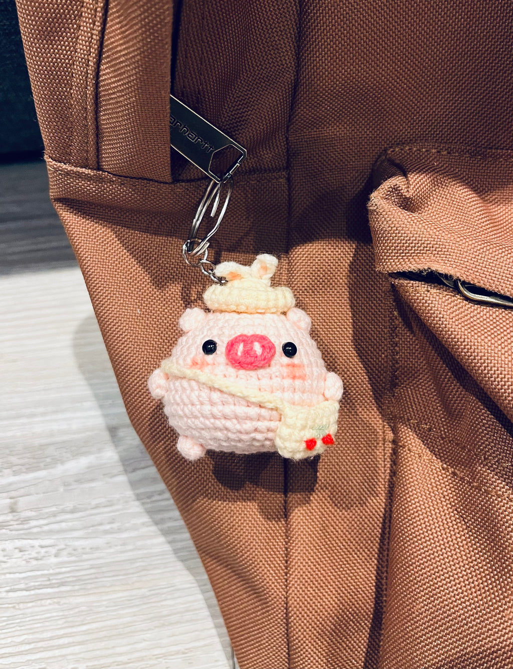Cute Crochet Character Keyring Collection III/ Kawaii Bag Charm/Winnie the Pooh, Cinnamoroll, Capybara, Piglet, Artist Chick,Cheese Mouse, Pompompurin, Koala