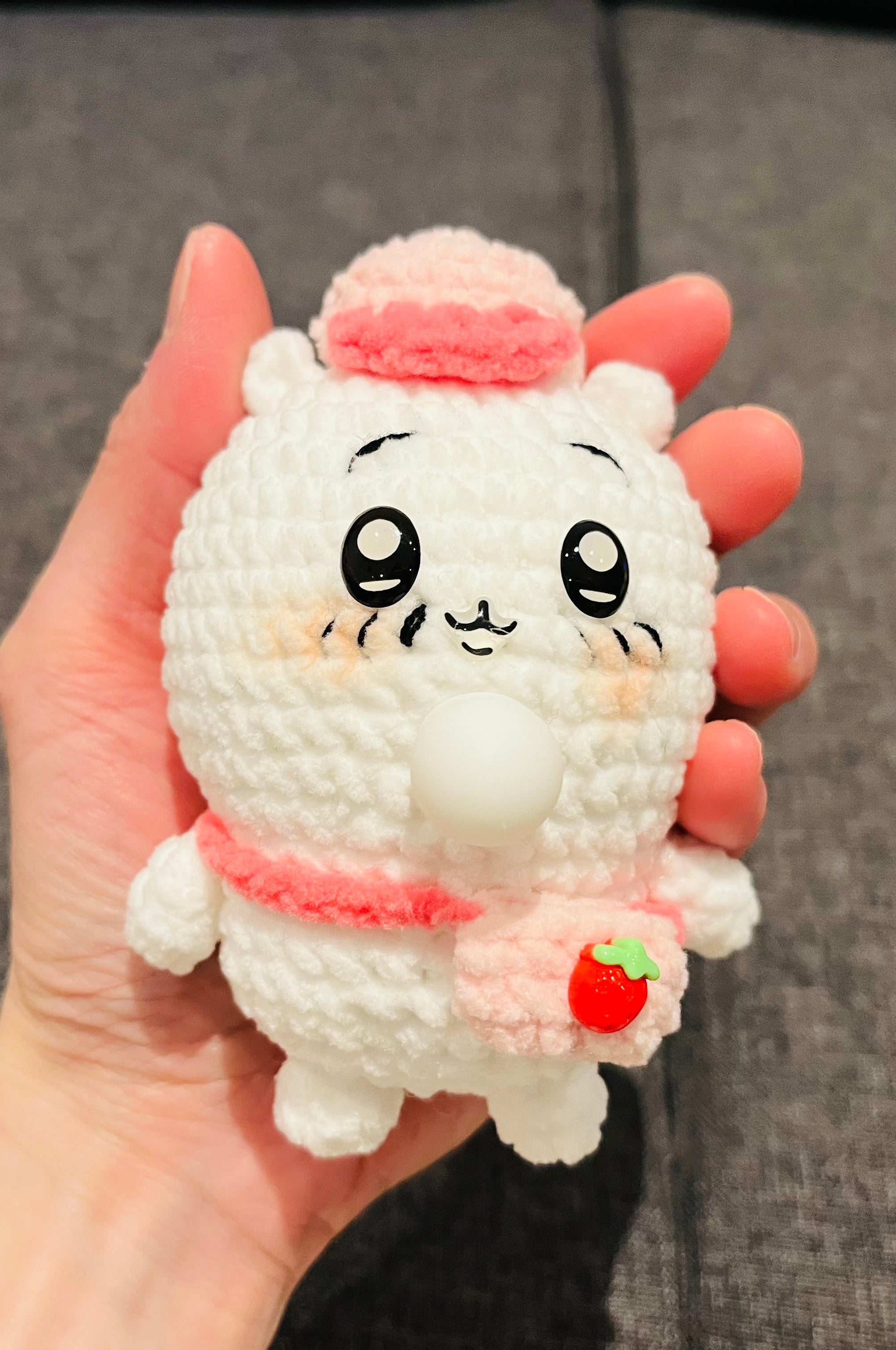 Crochet Chubby Squeeze Keychain III(Stitch, Totoro II, Pichaku I, Pochacco, Chiikawa, Pichaku II, Chikawa-Usagi) Interactive Squishy Toy | Handmade Gift