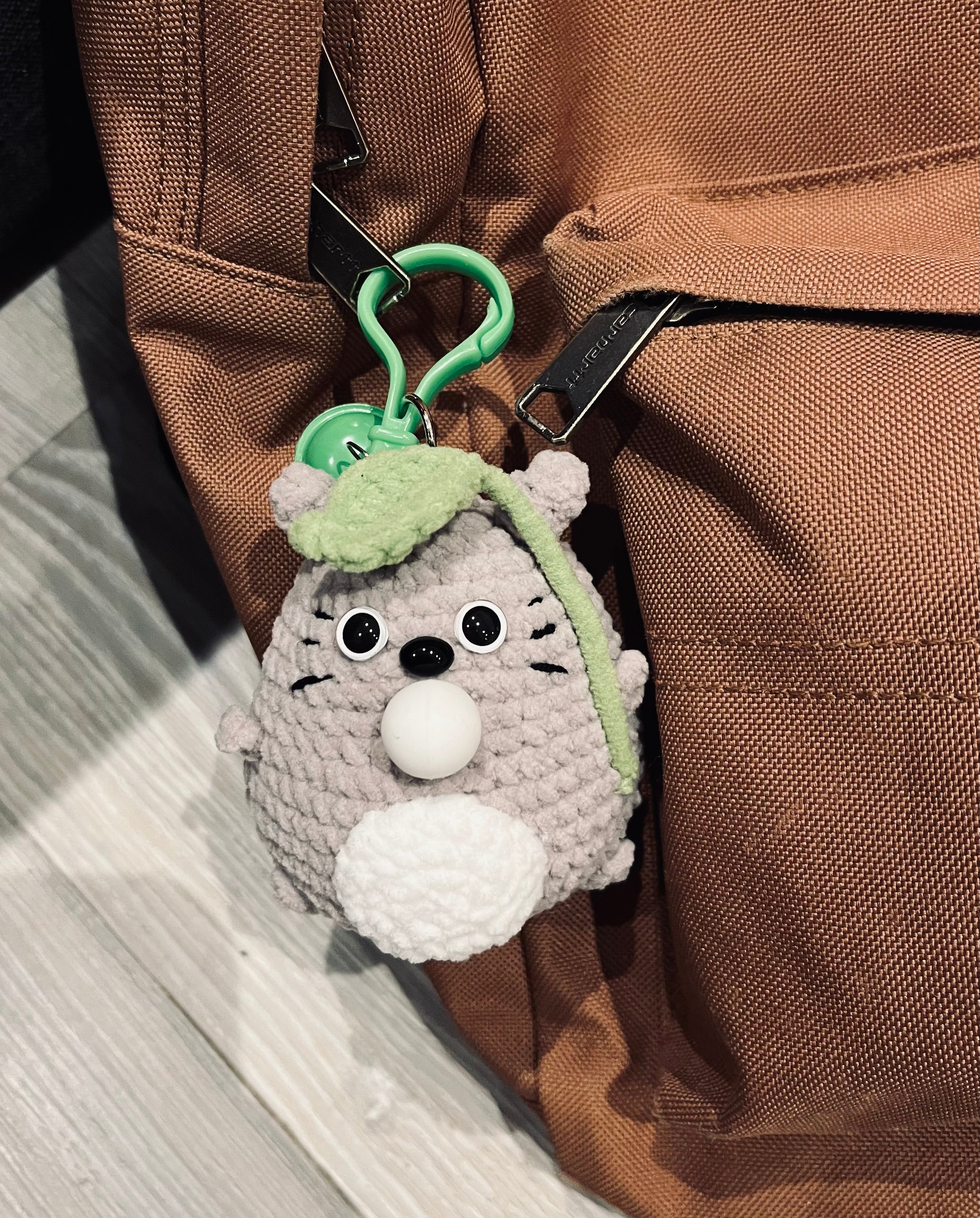 Crochet Chubby Squeeze Keychain II (Minion, Totoro I, Winnie The Pooh, Lamb) Interactive Squishy Toy | Handmade Gift