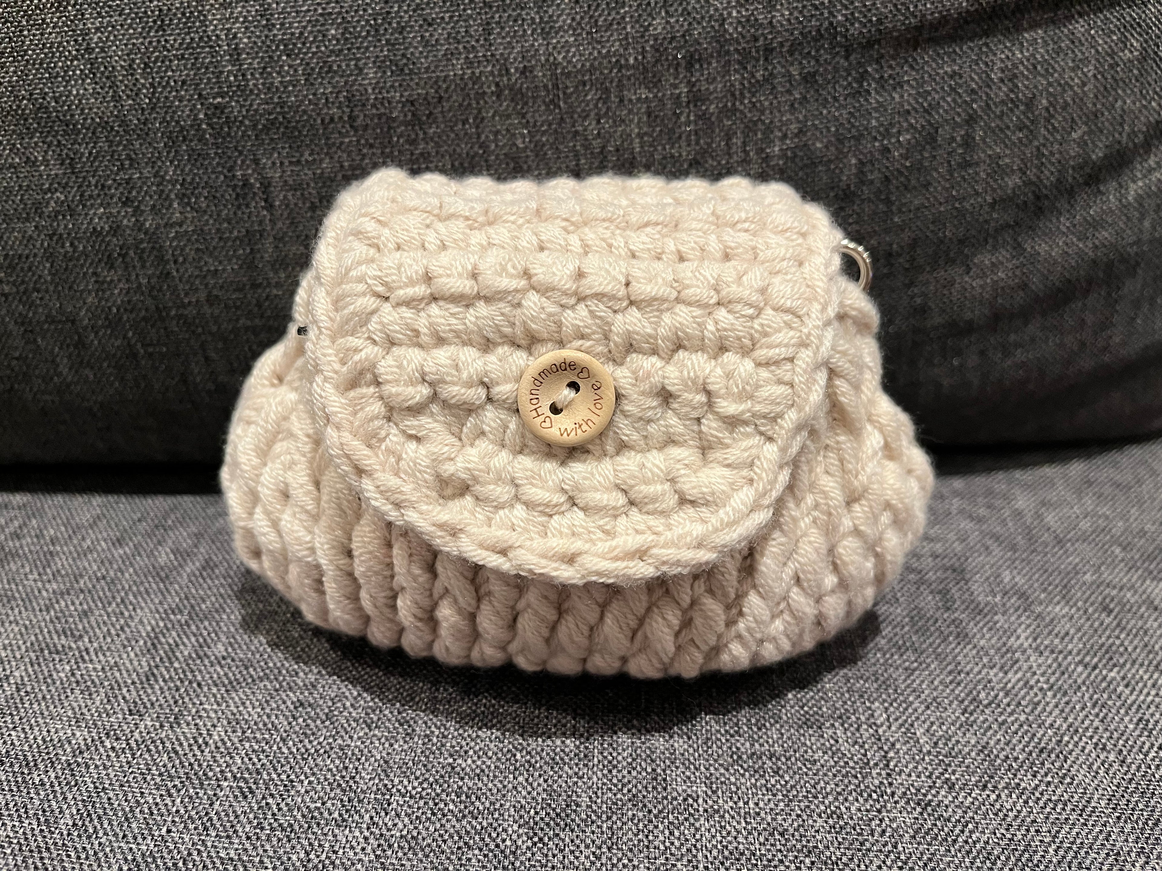 Handmade Crochet Bag | Small Crossbody Shoulder Bag | Minimal Crochet Bag