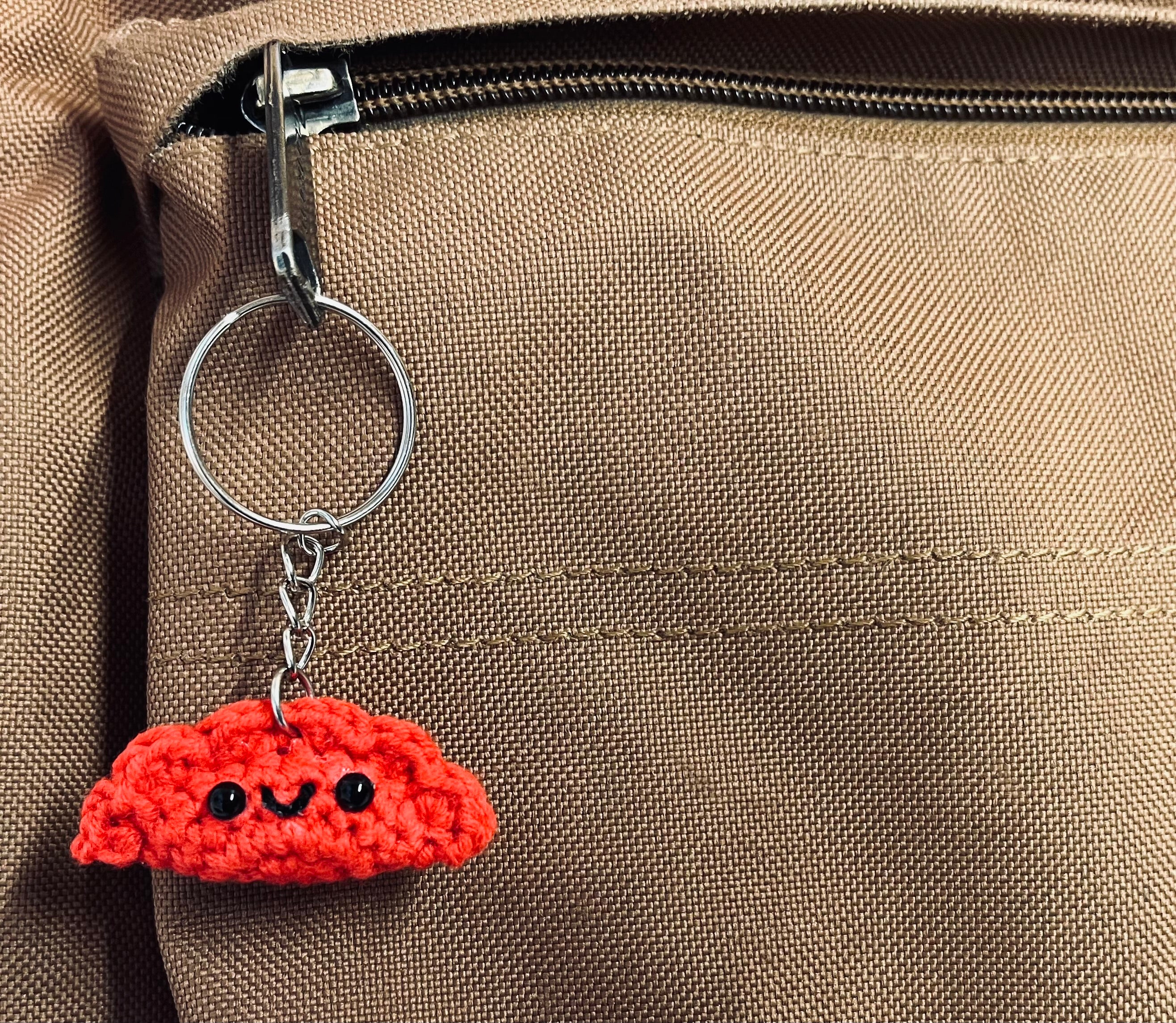 Crochet Mini Dumplings Keyring | Cute Food Bag Charm | Handmade