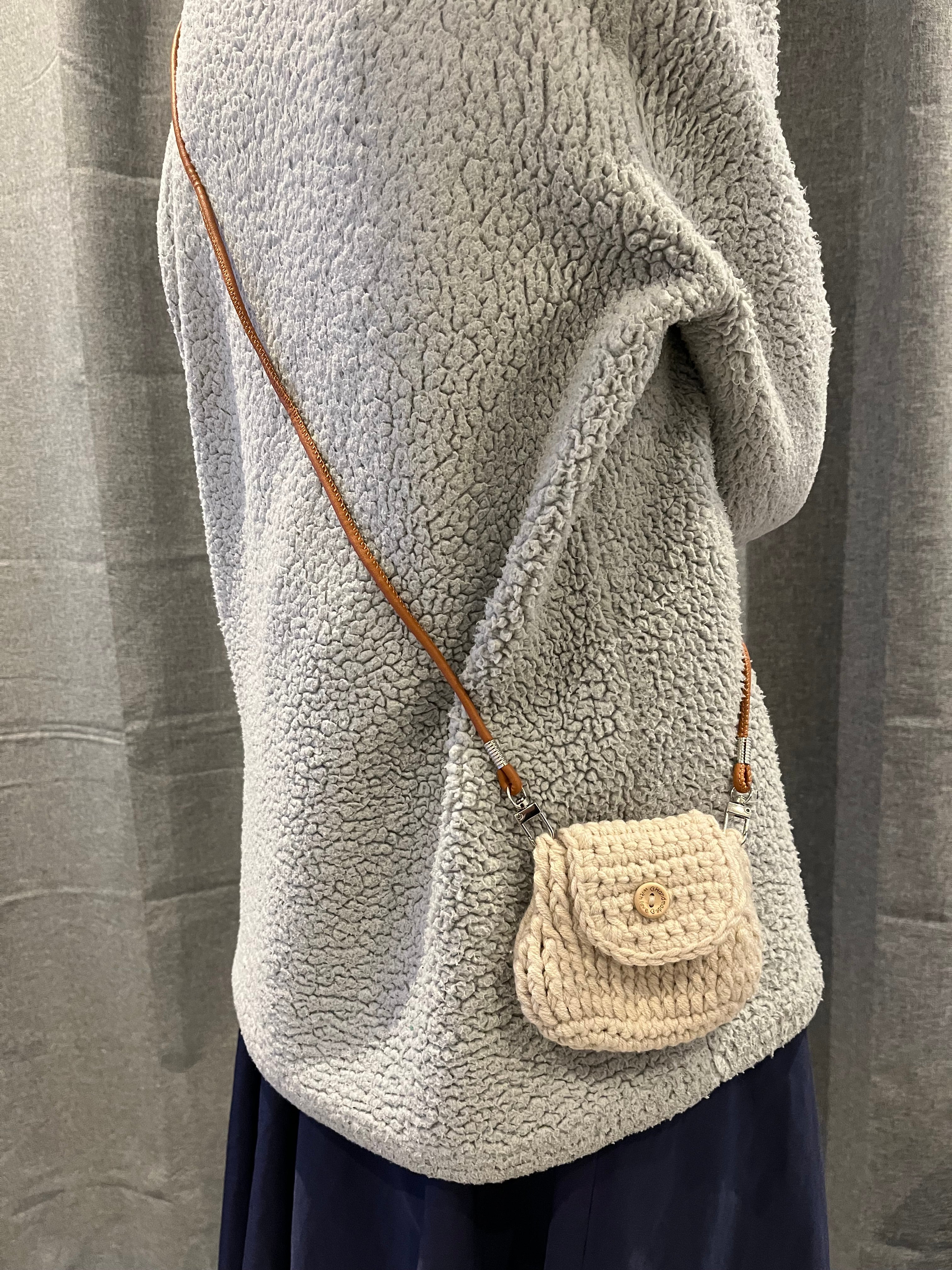 Handmade Crochet Bag | Small Crossbody Shoulder Bag | Minimal Crochet Bag