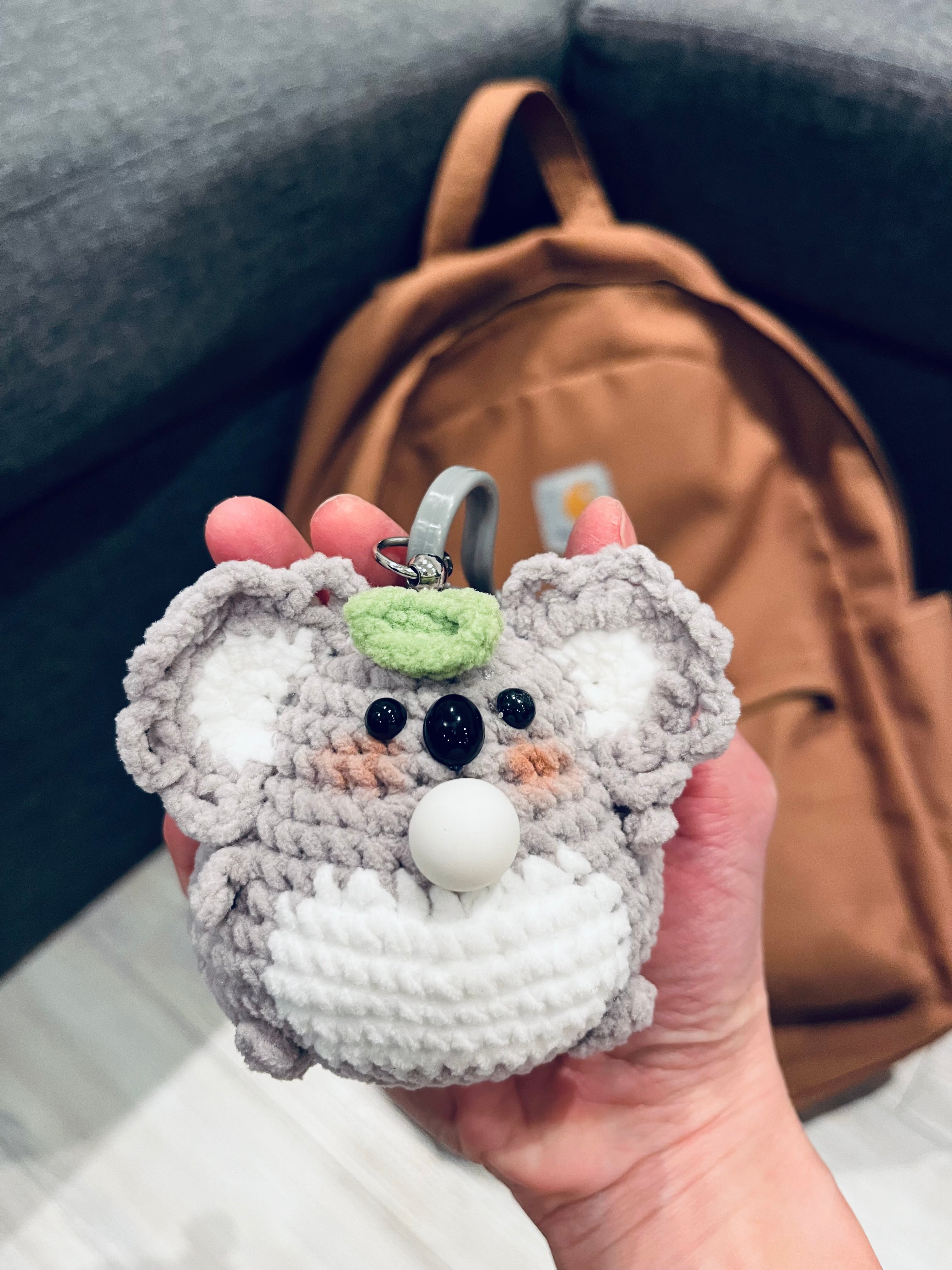 Crochet Chubby Squeeze Keychain I (Pompompurin, Chiikawa, Totoro, Hello Kitty) Interactive Squishy Toy | Handmade Gift