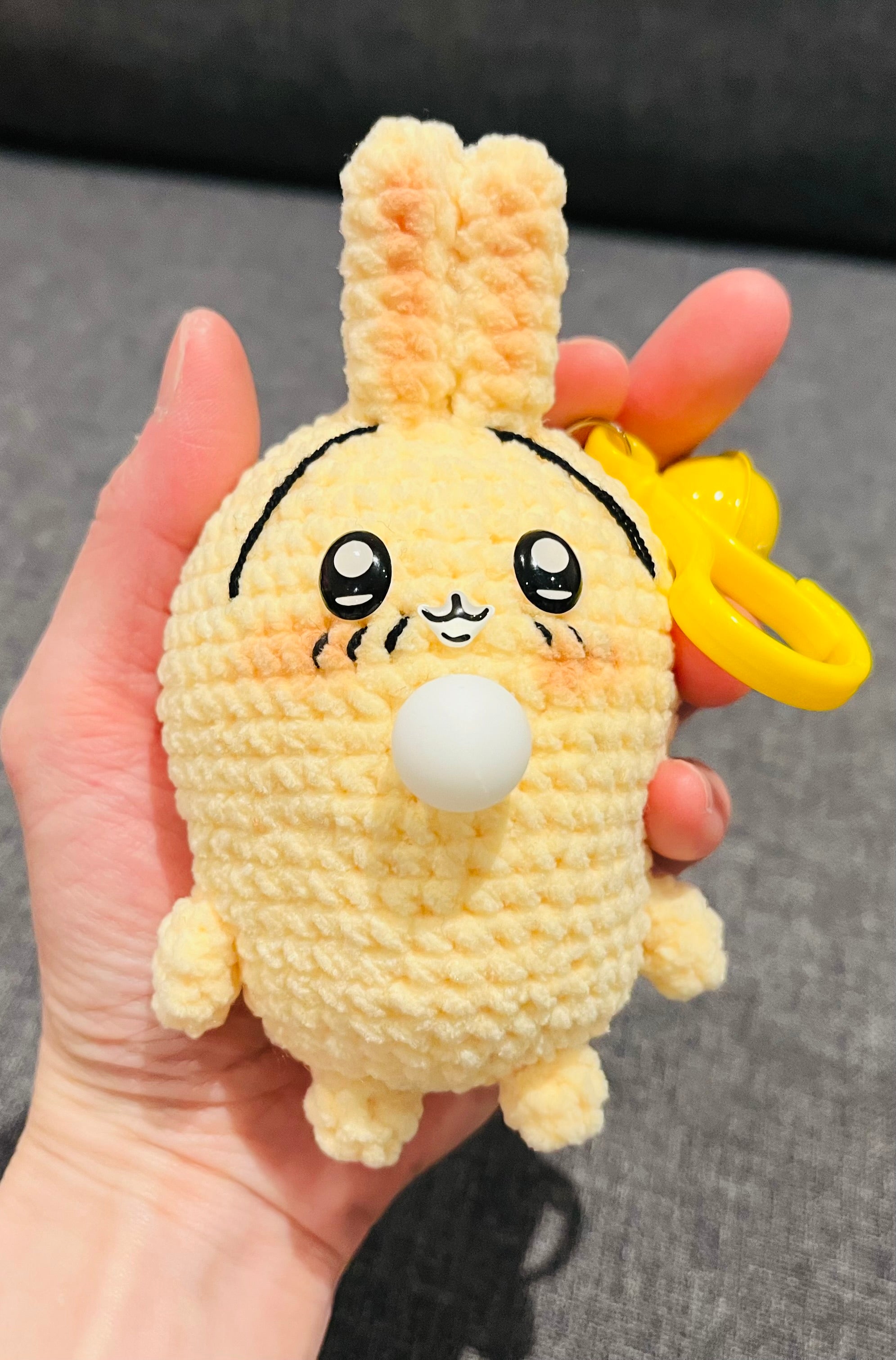Crochet Chubby Squeeze Keychain III(Stitch, Totoro II, Pichaku I, Pochacco, Chiikawa, Pichaku II, Chikawa-Usagi) Interactive Squishy Toy | Handmade Gift