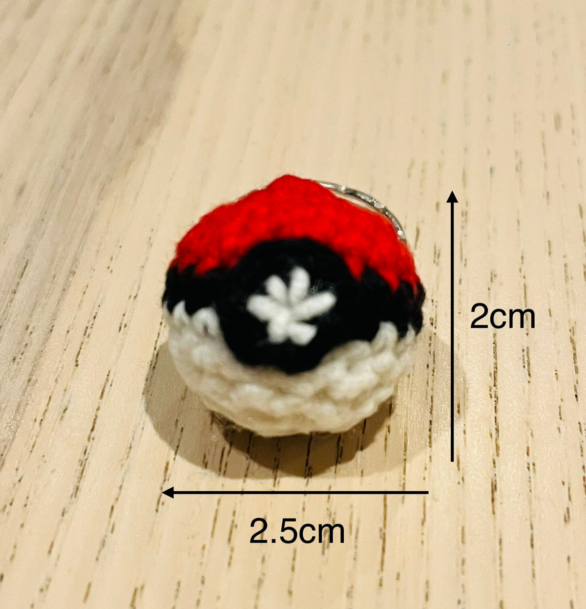 Mini Pokemon Ball Crochet Keychain and bag charm/phone charm