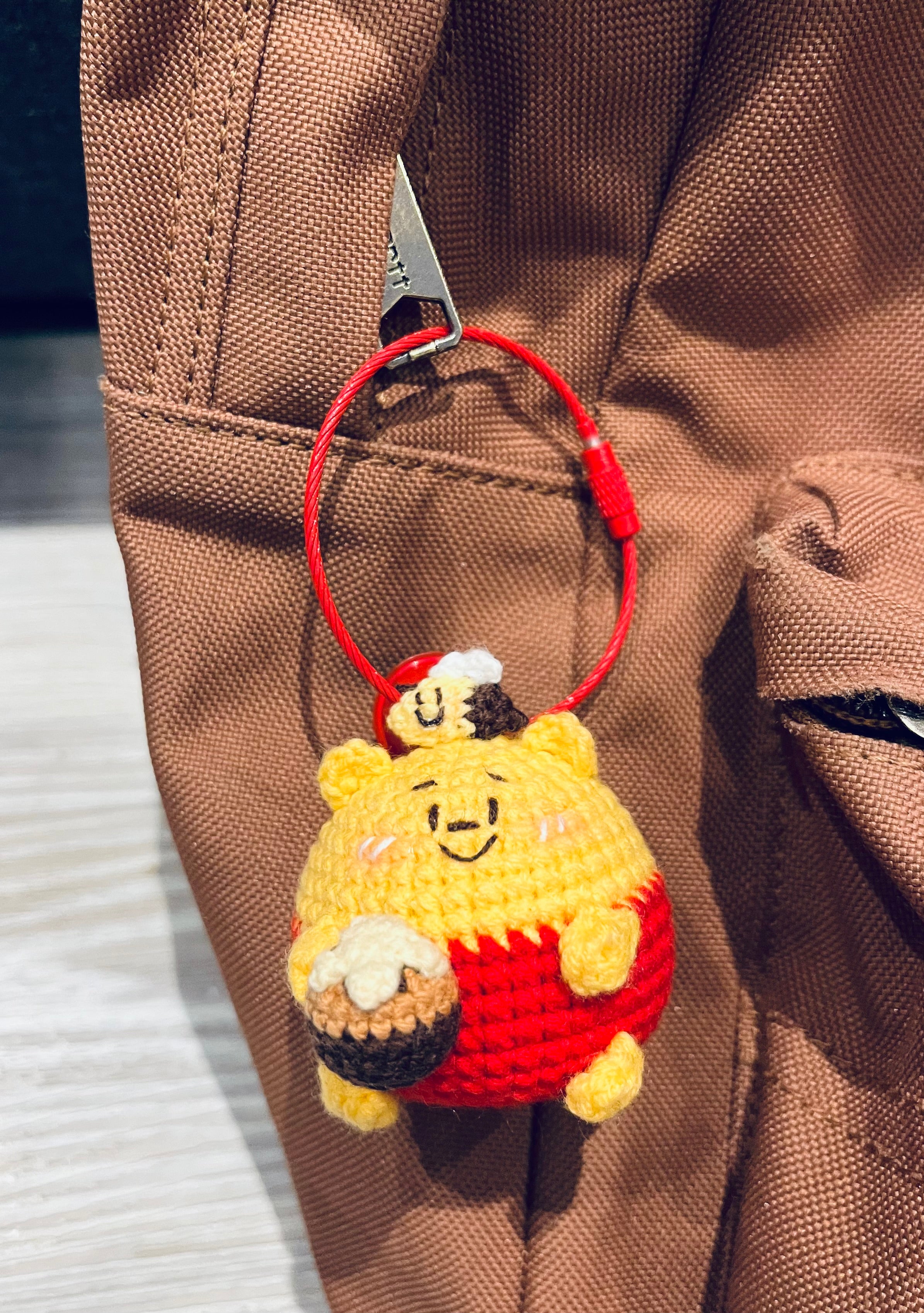 Cute Crochet Character Keyring Collection III/ Kawaii Bag Charm/Winnie the Pooh, Cinnamoroll, Capybara, Piglet, Artist Chick,Cheese Mouse, Pompompurin, Koala