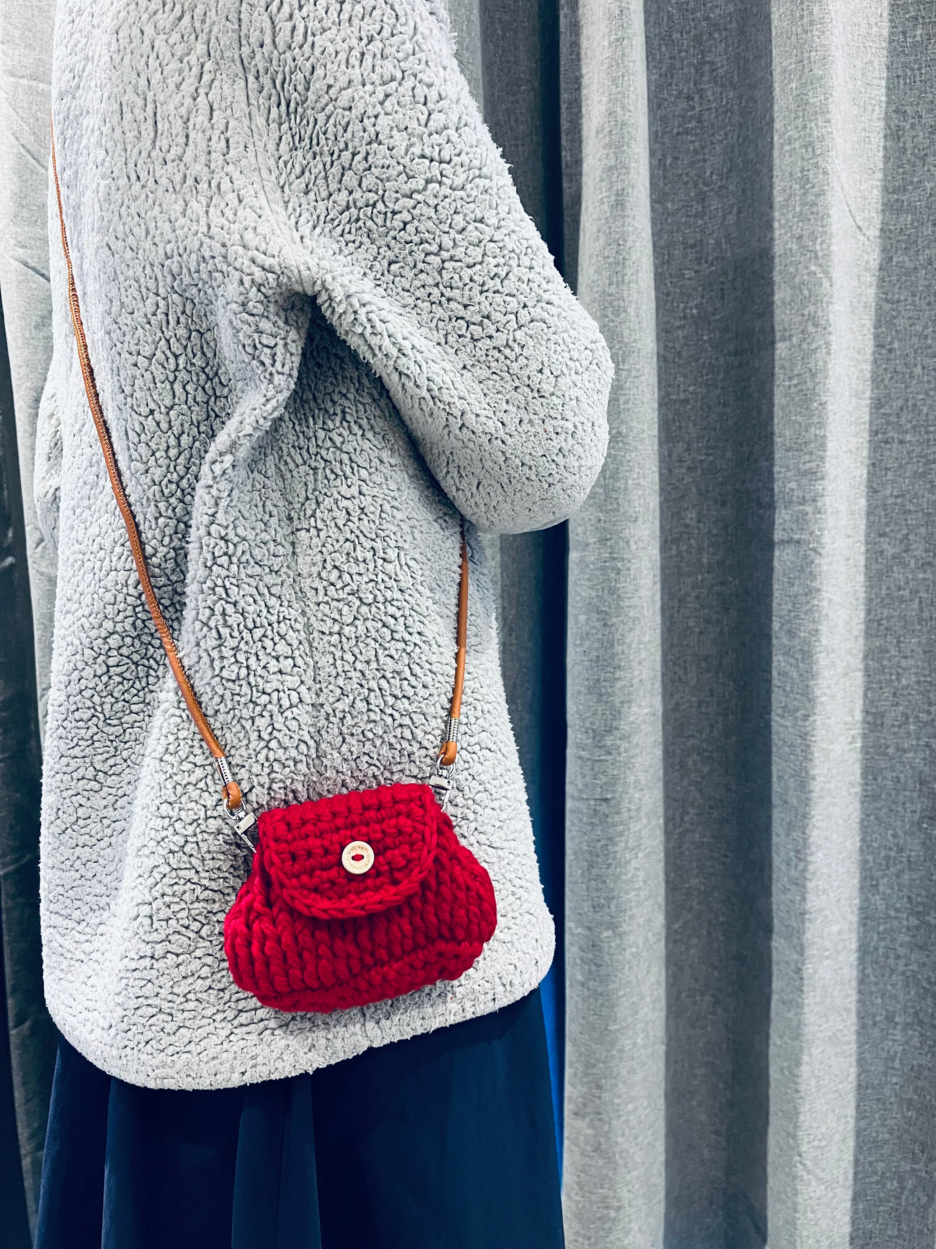Handmade Crochet Bag | Small Crossbody Shoulder Bag | Minimal Crochet Bag