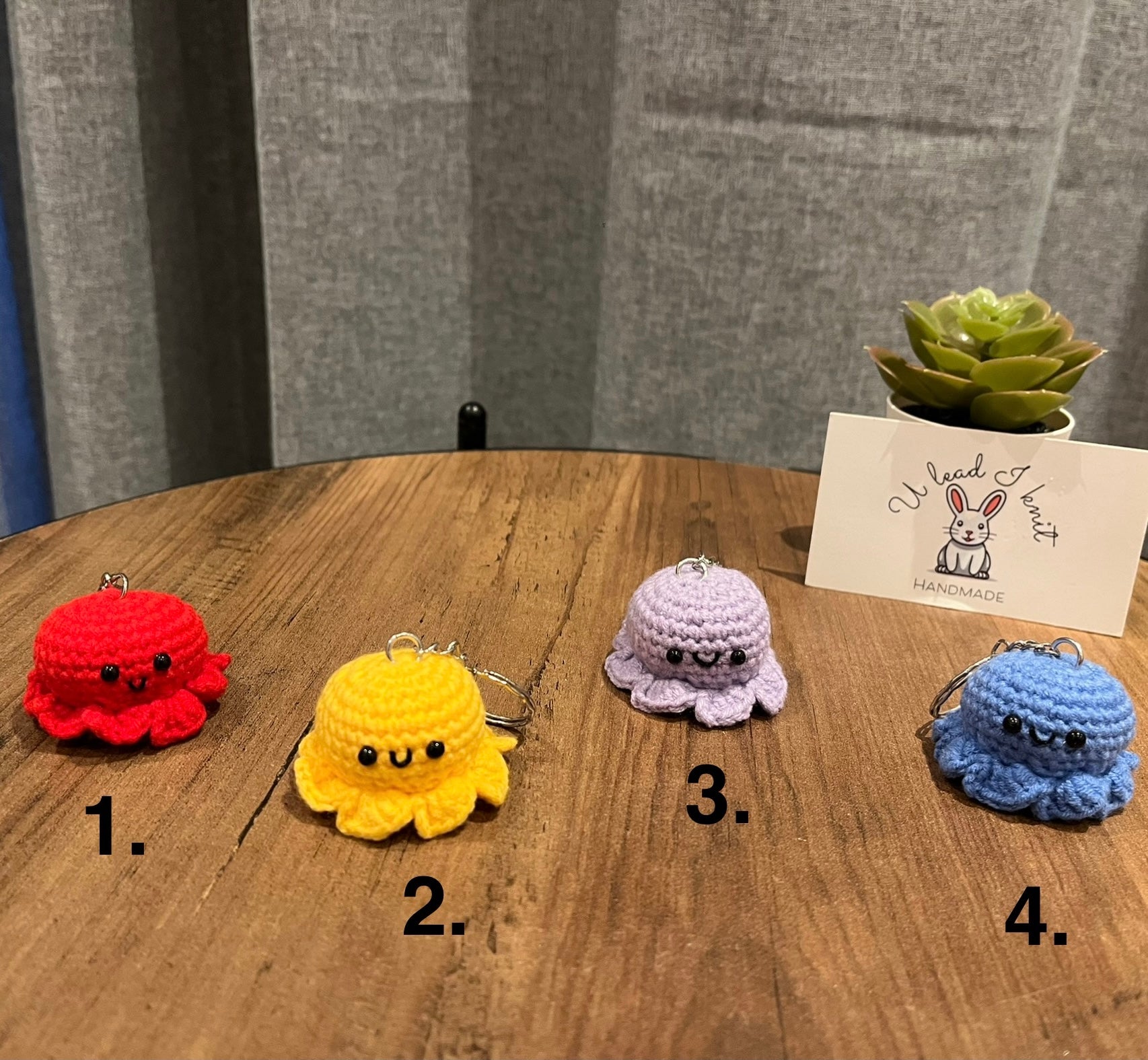 Octopus of Wisdom Crochet Keyring – Christian Faith Gift