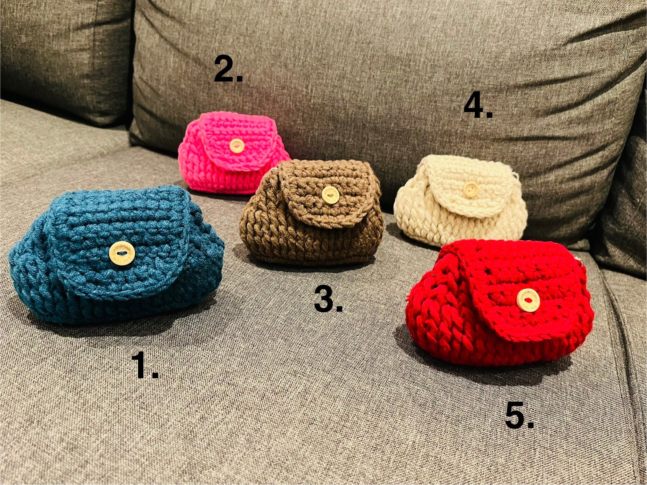 Handmade Crochet Bag | Small Crossbody Shoulder Bag | Minimal Crochet Bag