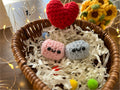 Magnetic Crochet Marshmallow Keychain Set, Couple Keychains, Valentine’s Day Gift, Handmade Cute Bag Charm, His and Hers Gift
