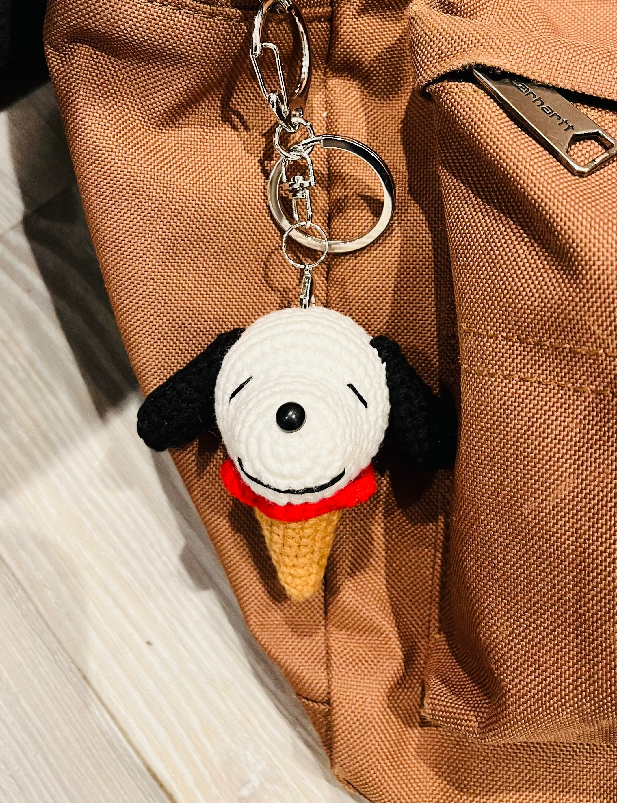 Cute Crochet Character Keyring Collection V/ Kawaii Bag Charm/Kawaii Plush Pikachu , Snoopy, Cinnamoroll, Chiikawa, Dale, Mickey