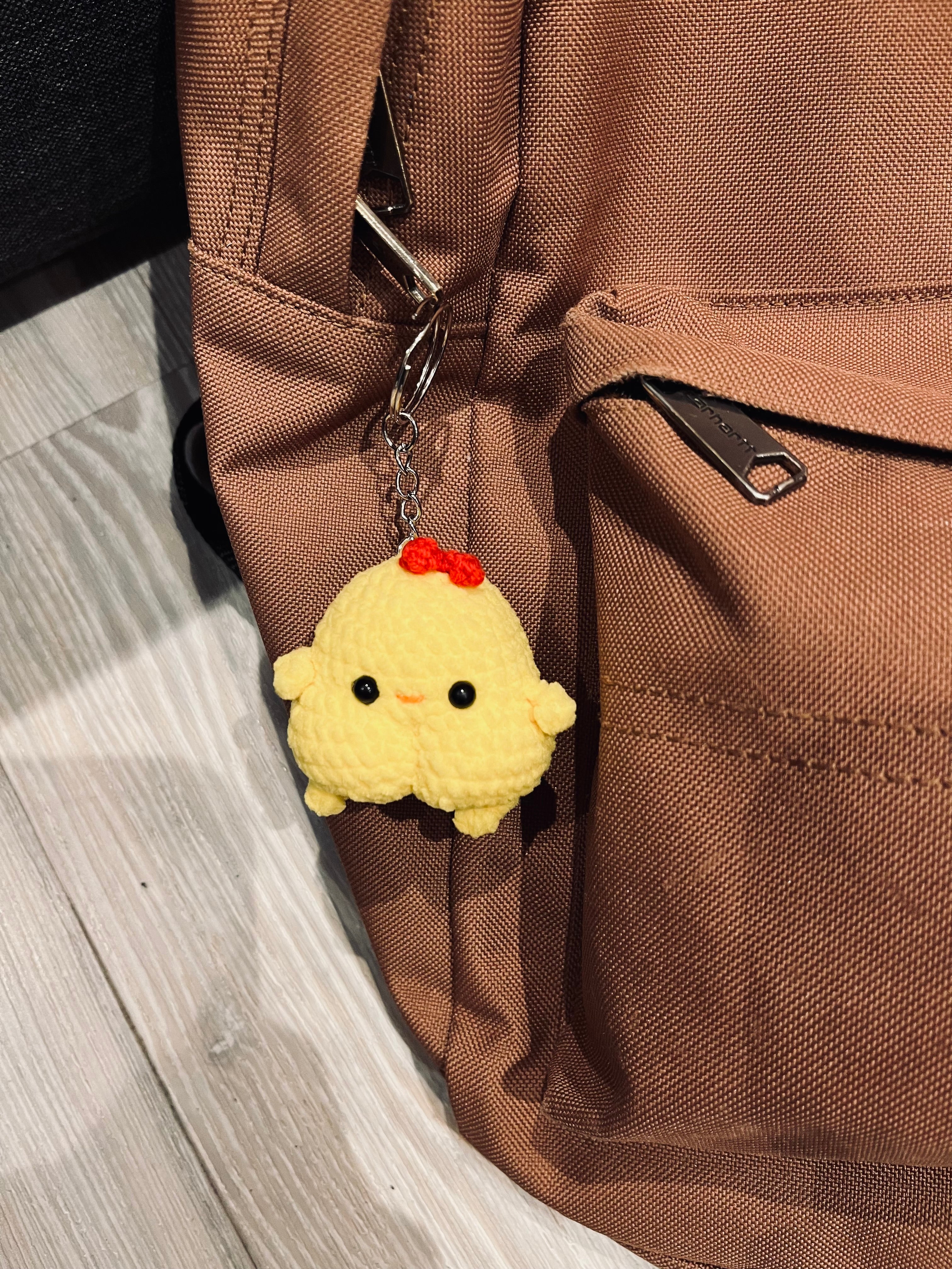 Cute Crochet Character Keyring Collection I /Kawaii Bag Charm, Pompompurin / Mike Wazowski/ Minion / Penguin / Chick/ Bunny