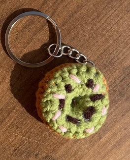 Crochet Mini Donut Keyring/ Cute Donut Bag Charm Handmade