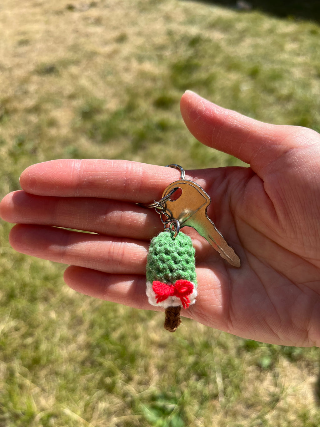 Crochet Ice Cream Bar Keychain, Cute Phone Charm, Mini Bag Charm, Handmade Summer Gift