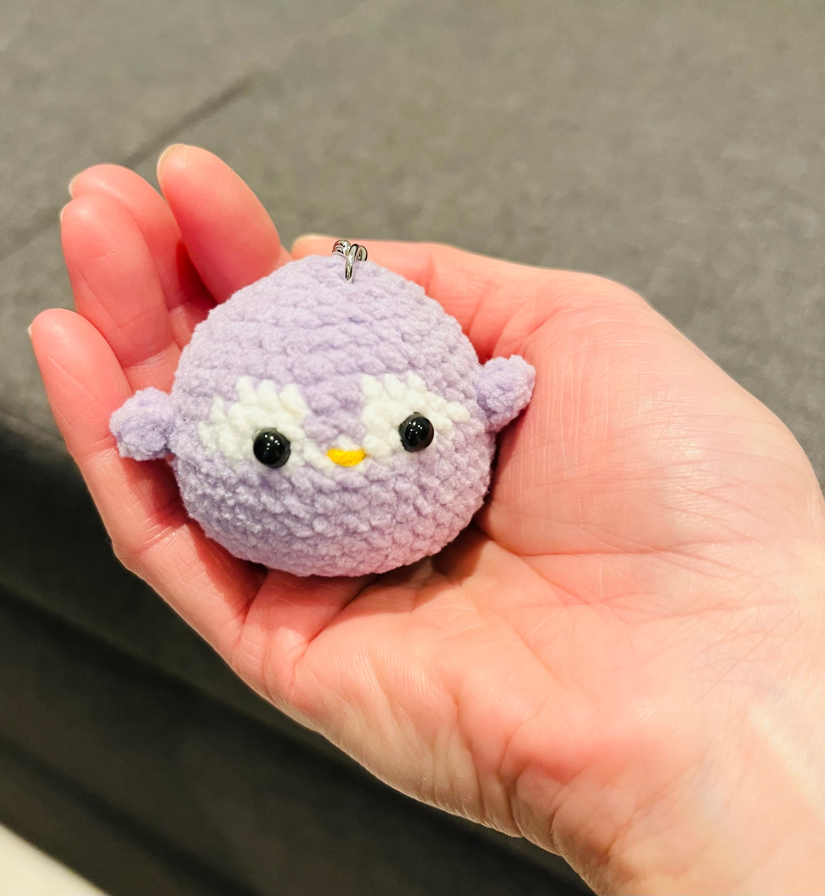 Cute Crochet Character Keyring Collection II/Kawaii Bag Charm/Light Blue Penguin, Purple Penguin, Piggy, Bear, Capybara