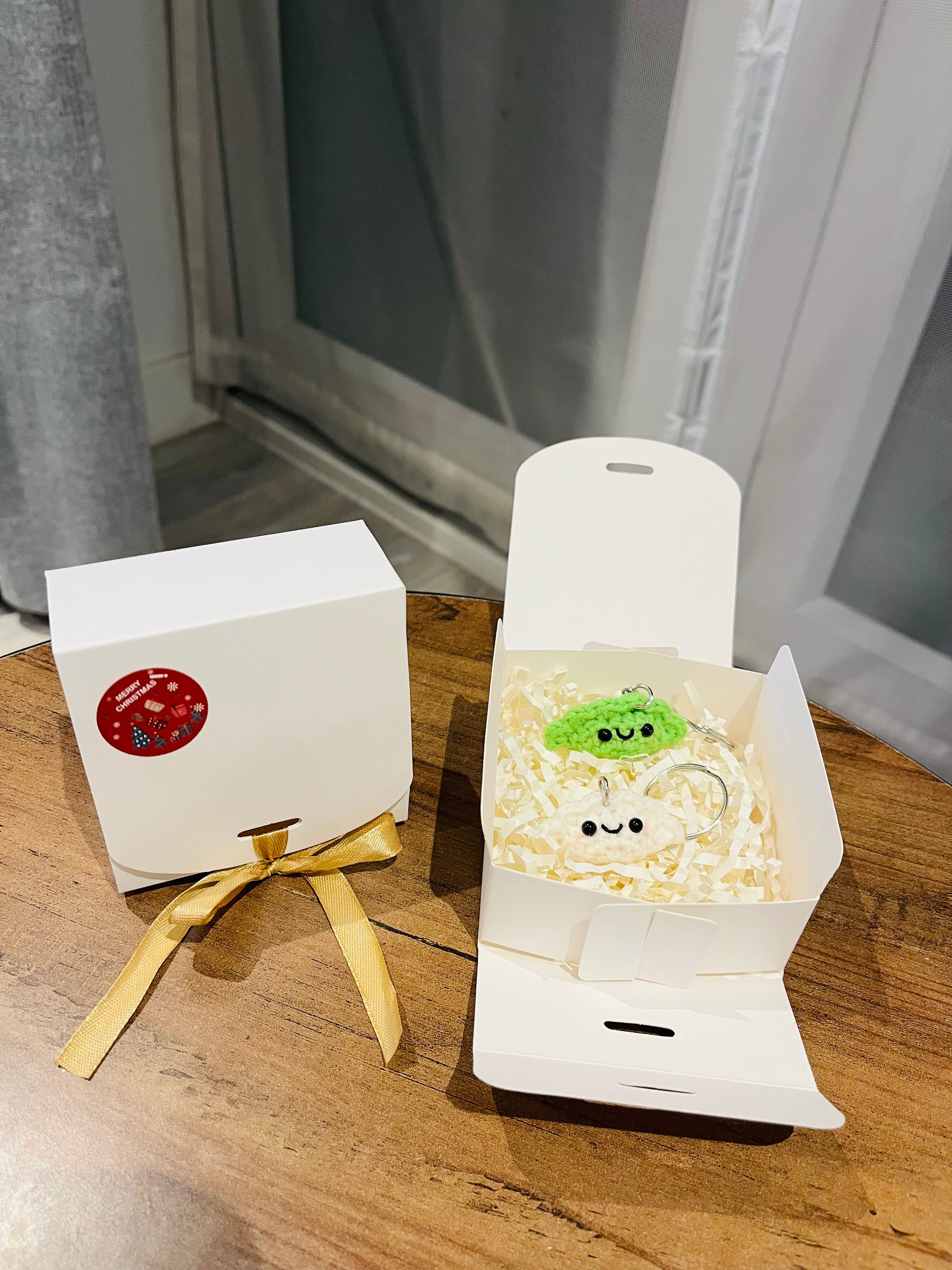 Crochet Mini Dumplings Keyring | Cute Food Bag Charm | Handmade