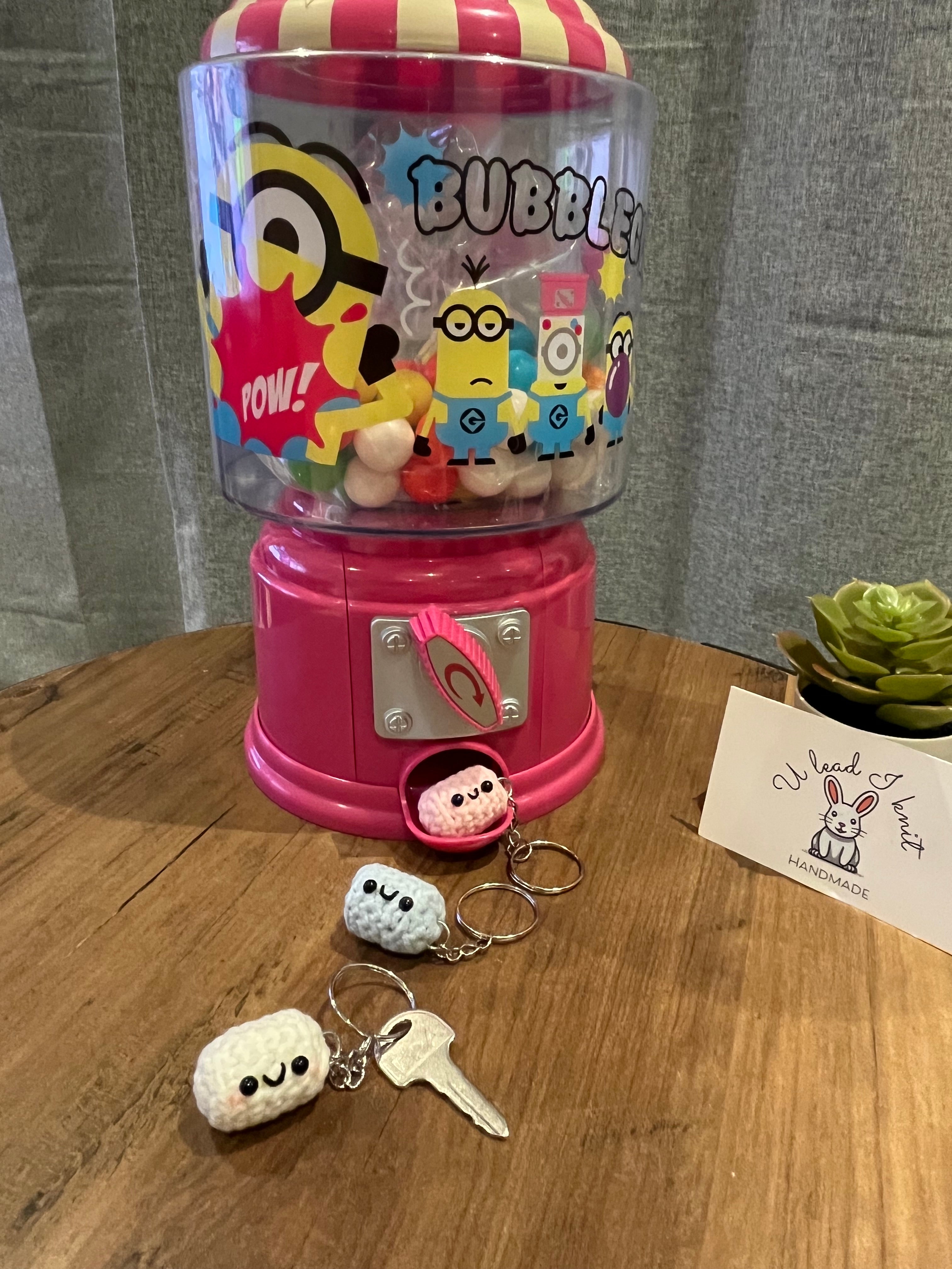 Crochet Mini Marshmallow Keyring/Cute Marshmallow Bag Charm Handmade