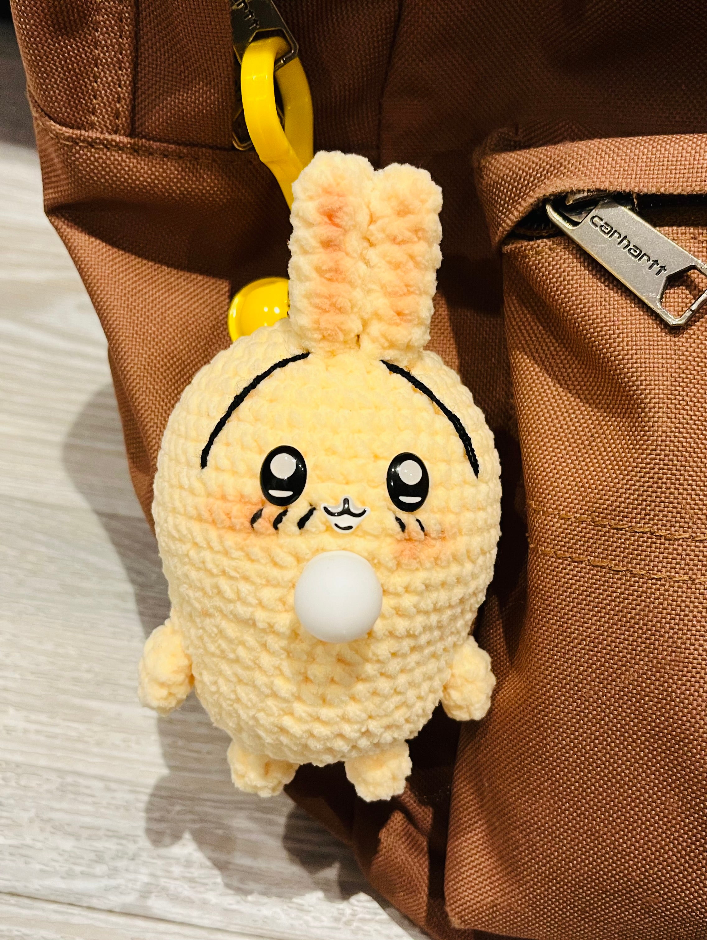 Crochet Chubby Squeeze Keychain III(Stitch, Totoro II, Pichaku I, Pochacco, Chiikawa, Pichaku II, Chikawa-Usagi) Interactive Squishy Toy | Handmade Gift