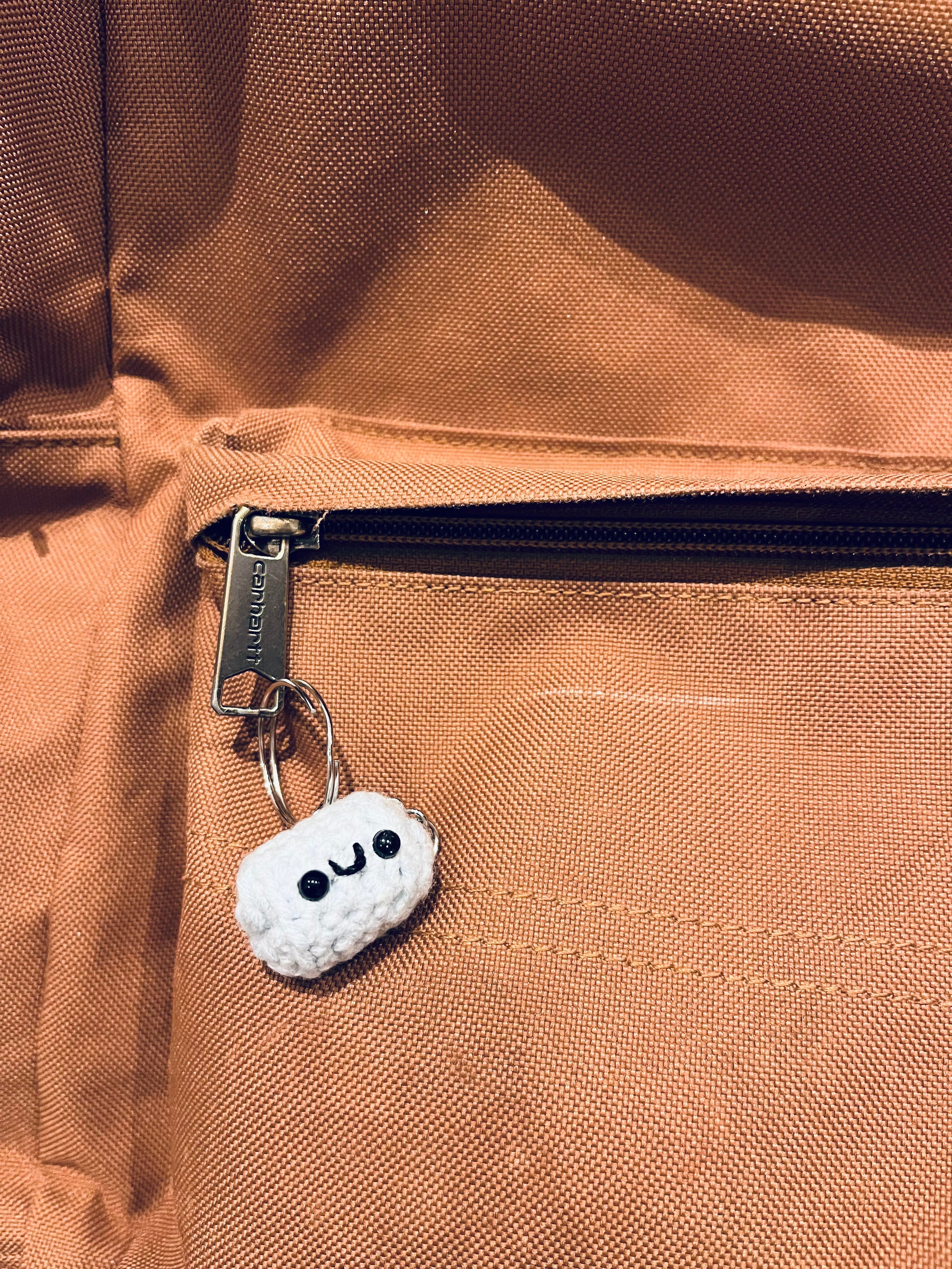 Crochet Mini Marshmallow Keyring/Cute Marshmallow Bag Charm Handmade