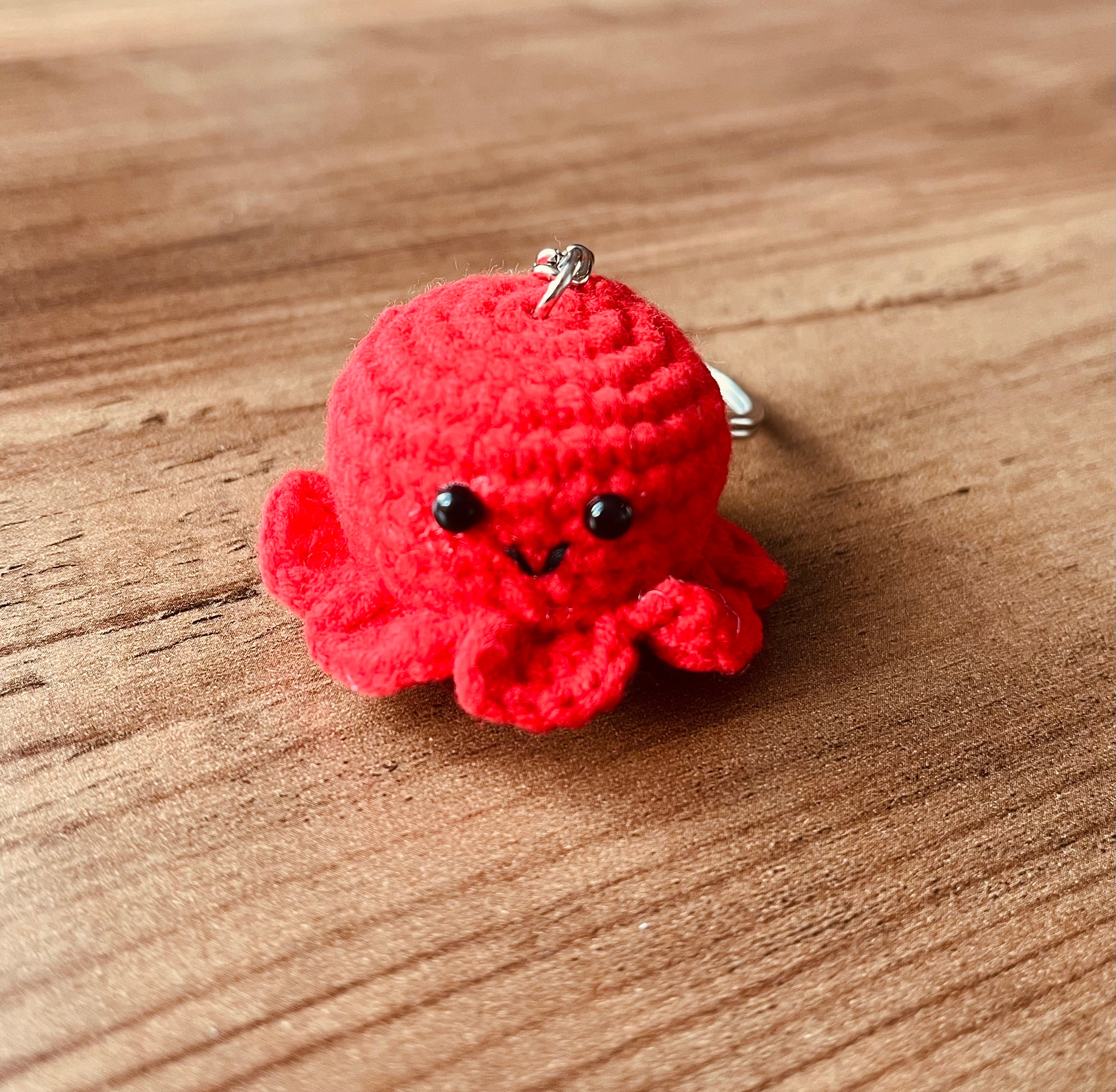 Cute Crochet Octopus Family Keyring/Kawaii Bag Charm Handmade
