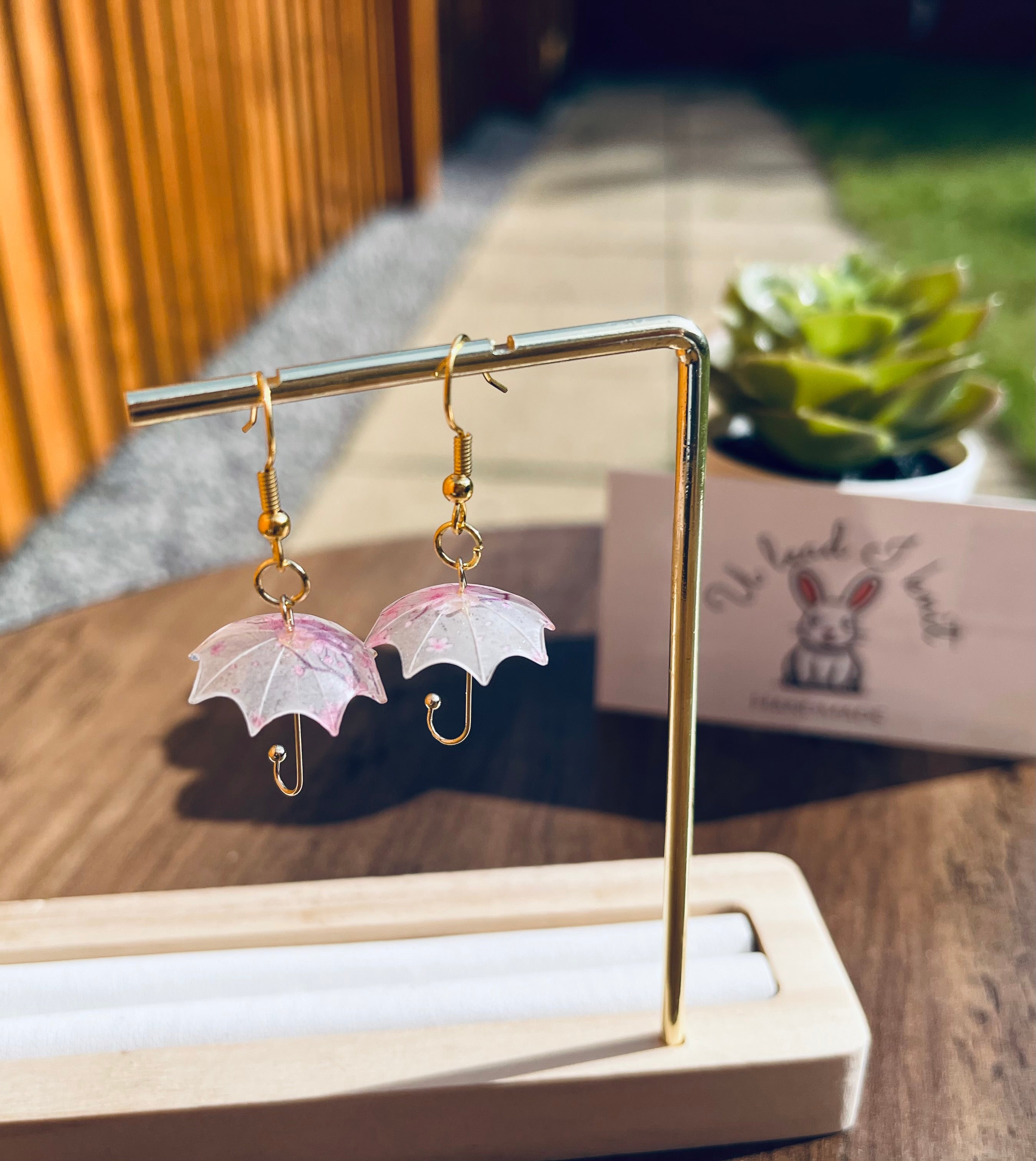 Umbrella Earrings, Cute Kawaii Earrings, Aesthetic Handmade Jewellery, Colourful Dangle Earrings, Gift for Her