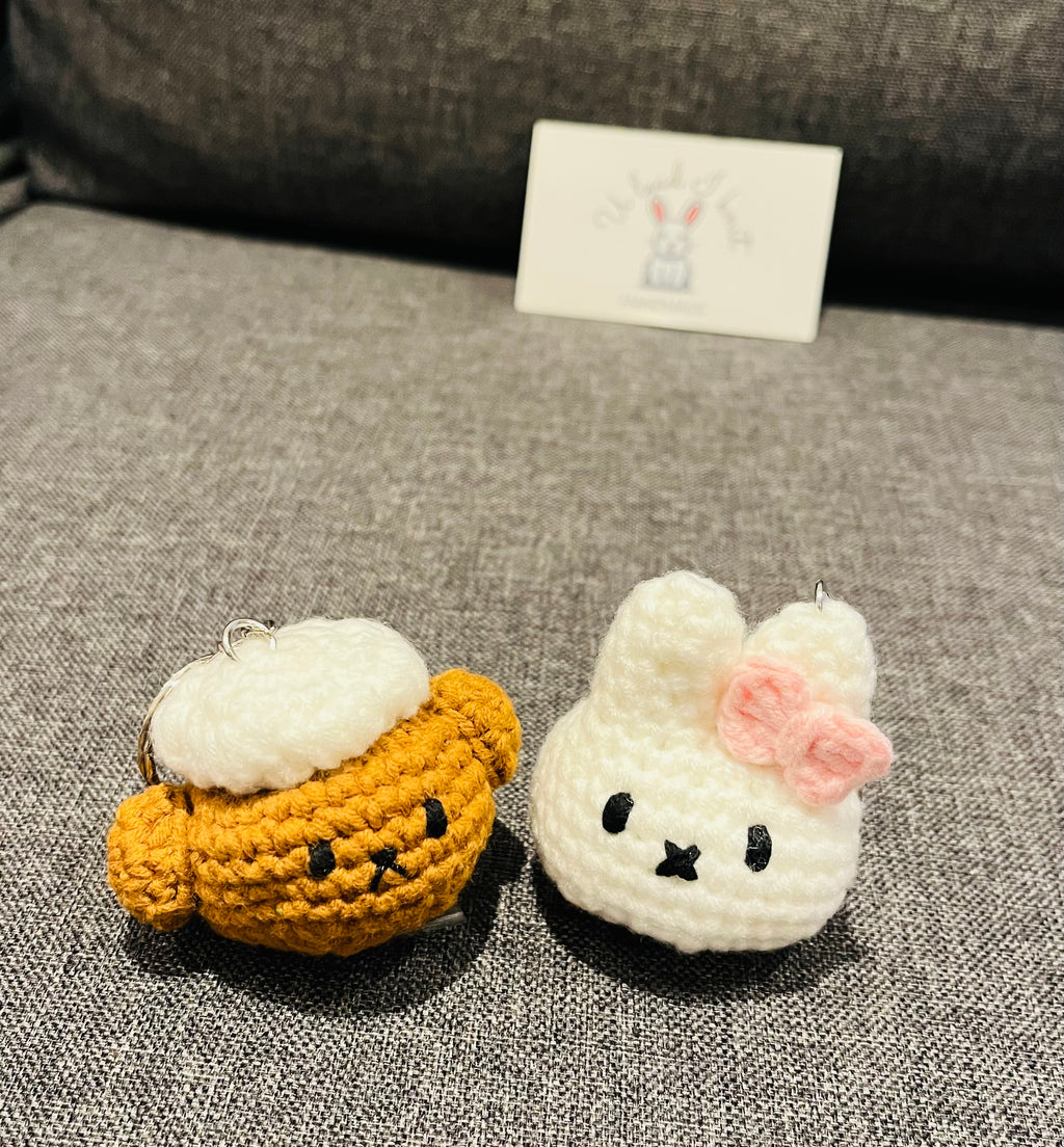 Adorable Magnetic Miffy Boris Plush Keychain - They Kiss & Stick Together! Cute Bag Charm for Lovers | Valentine’s / Anniversary Gift