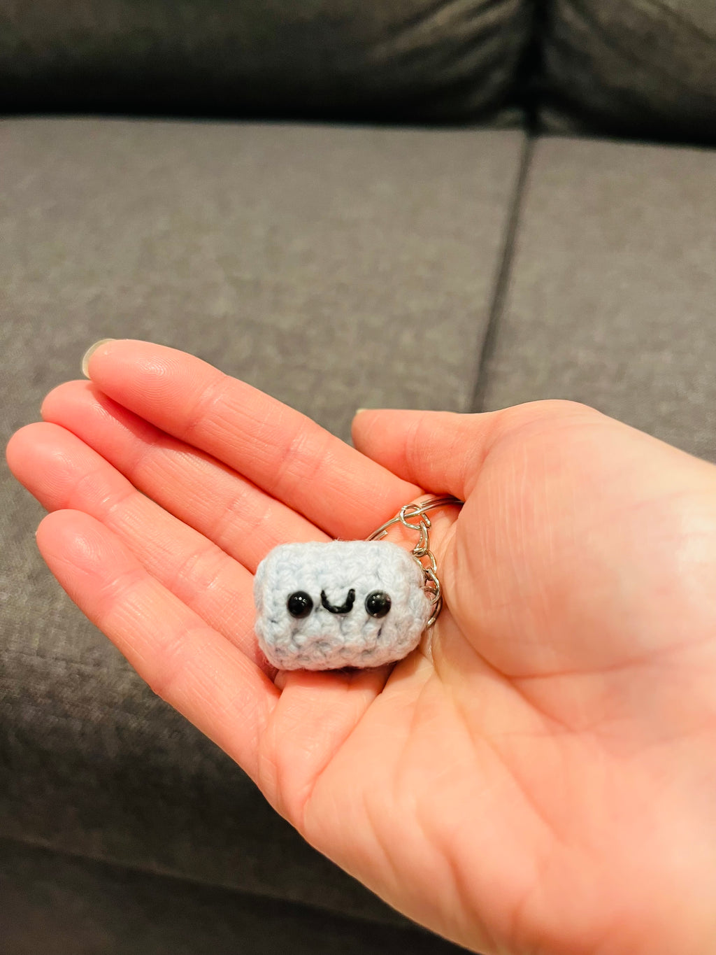 Magnetic Crochet Marshmallow Keychain Set, Couple Keychains, Valentine’s Day Gift, Handmade Cute Bag Charm, His and Hers Gift