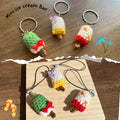 Crochet Ice Cream Bar Keychain, Cute Phone Charm, Mini Bag Charm, Handmade Summer Gift