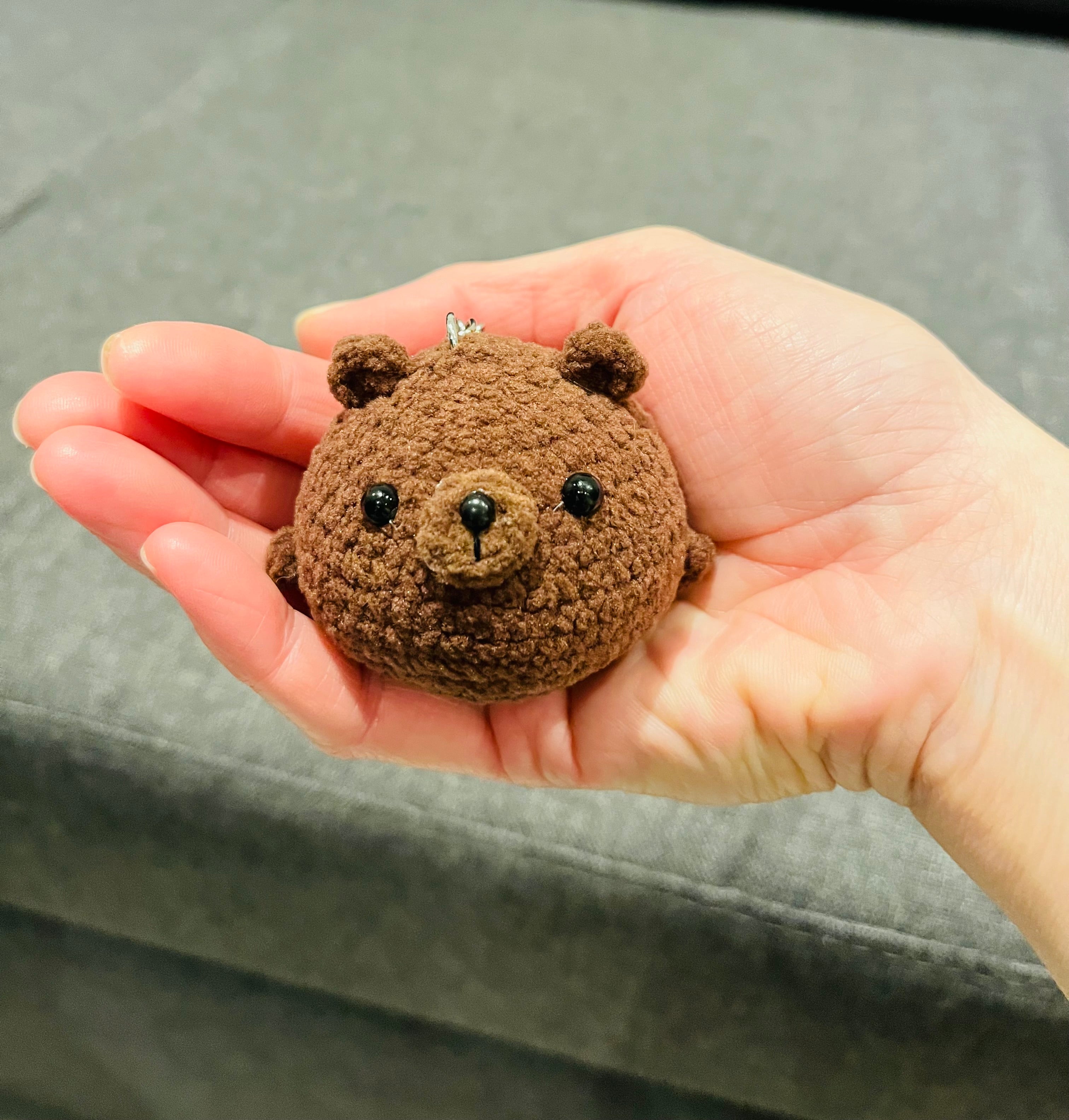 Cute Crochet Character Keyring Collection II/Kawaii Bag Charm/Light Blue Penguin, Purple Penguin, Piggy, Bear, Capybara