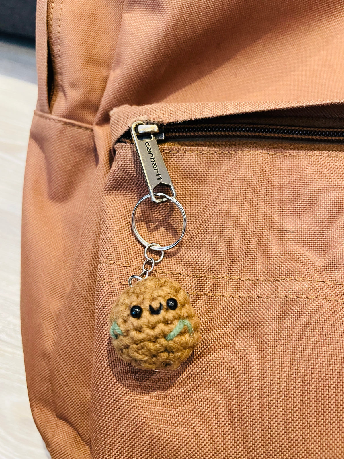 Crochet Siu Mai & Beef Ball, Cute Dim Sum Keychain, Chinese Food Bag Charm, Handmade Foodie Gift