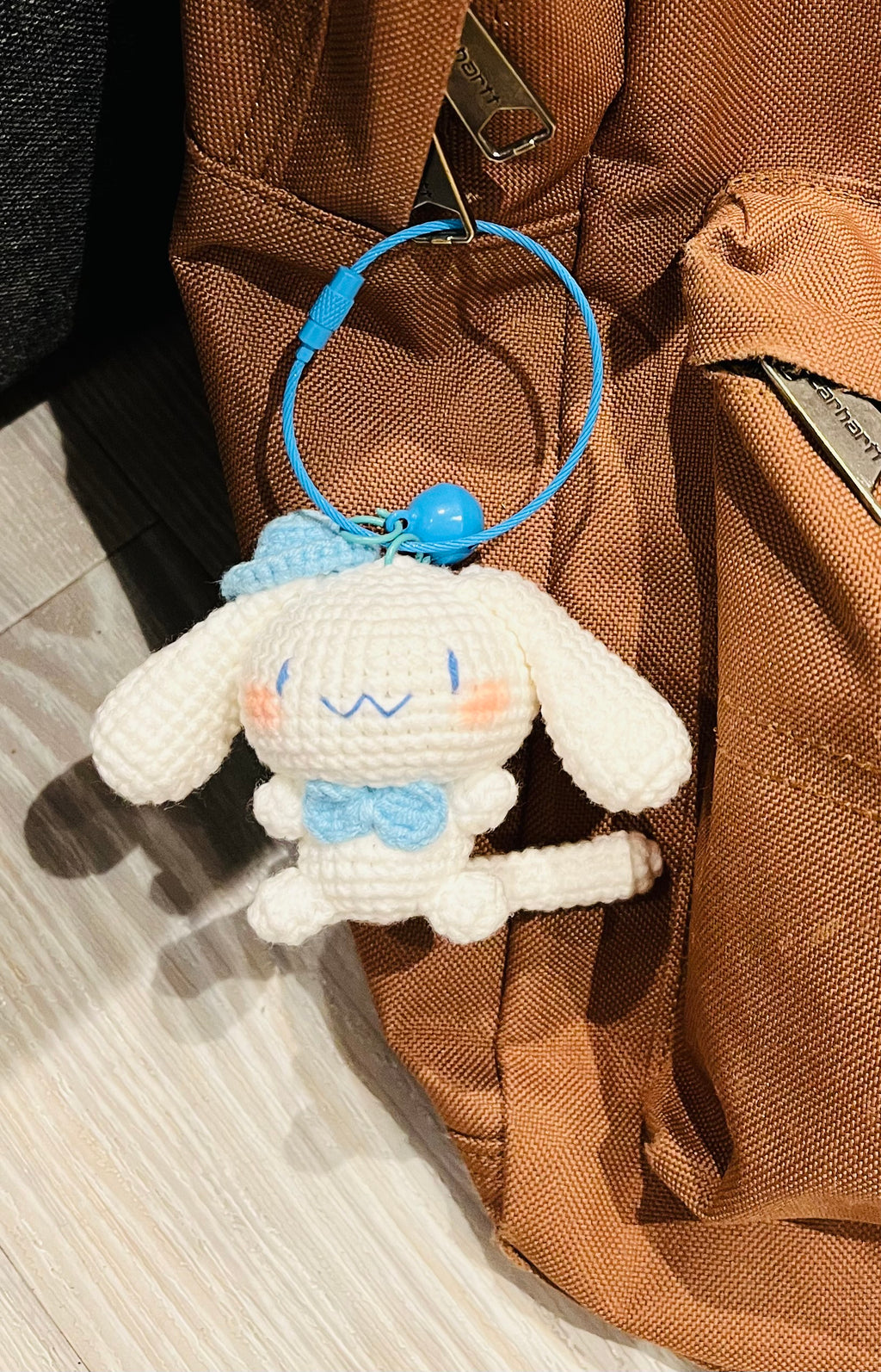 Cute Crochet Character Keyring Collection V/ Kawaii Bag Charm/Kawaii Plush Pikachu , Snoopy, Cinnamoroll, Chiikawa, Dale, Mickey