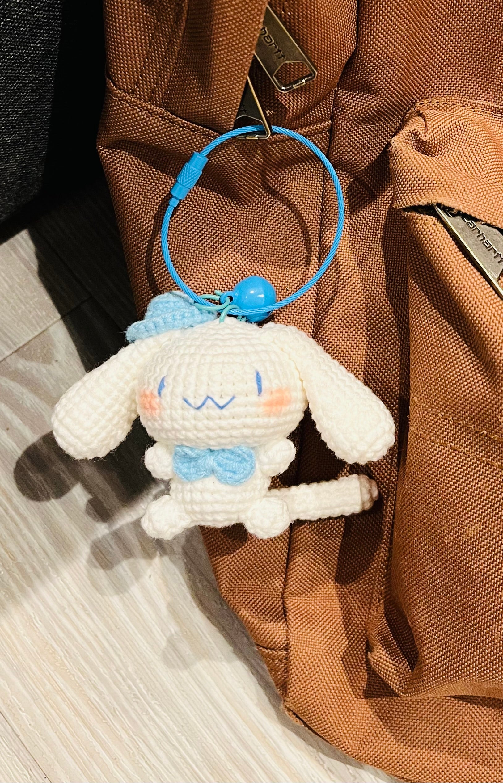 Cute Crochet Character Keyring Collection V/ Kawaii Bag Charm/Kawaii Plush Pikachu , Snoopy, Cinnamoroll, Chiikawa, Dale, Mickey