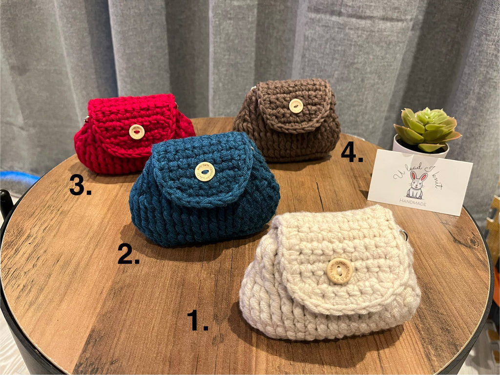 Handmade Crochet Bag | Small Crossbody Shoulder Bag | Minimal Crochet Bag