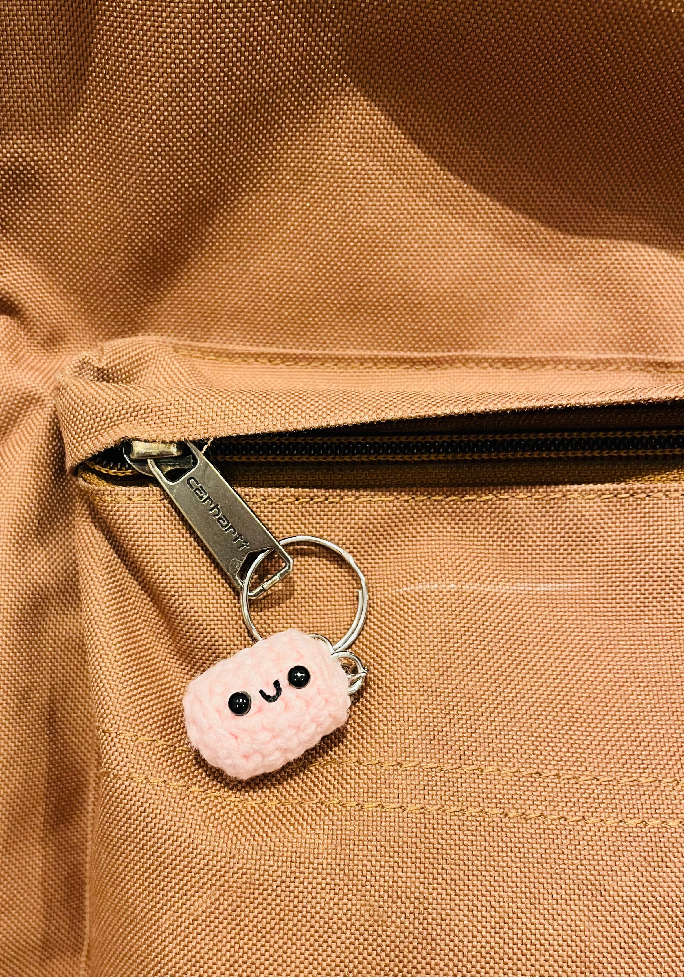 Crochet Mini Marshmallow Keyring/Cute Marshmallow Bag Charm Handmade