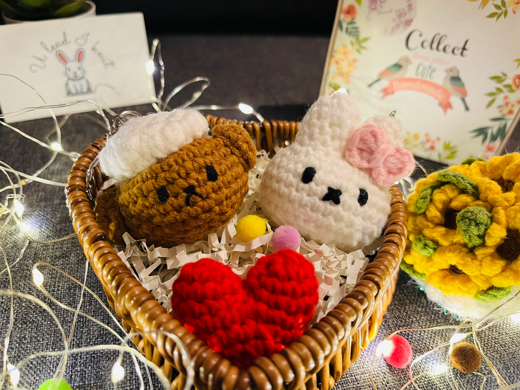 Adorable Magnetic Miffy Boris Plush Keychain - They Kiss & Stick Together! Cute Bag Charm for Lovers | Valentine’s / Anniversary Gift