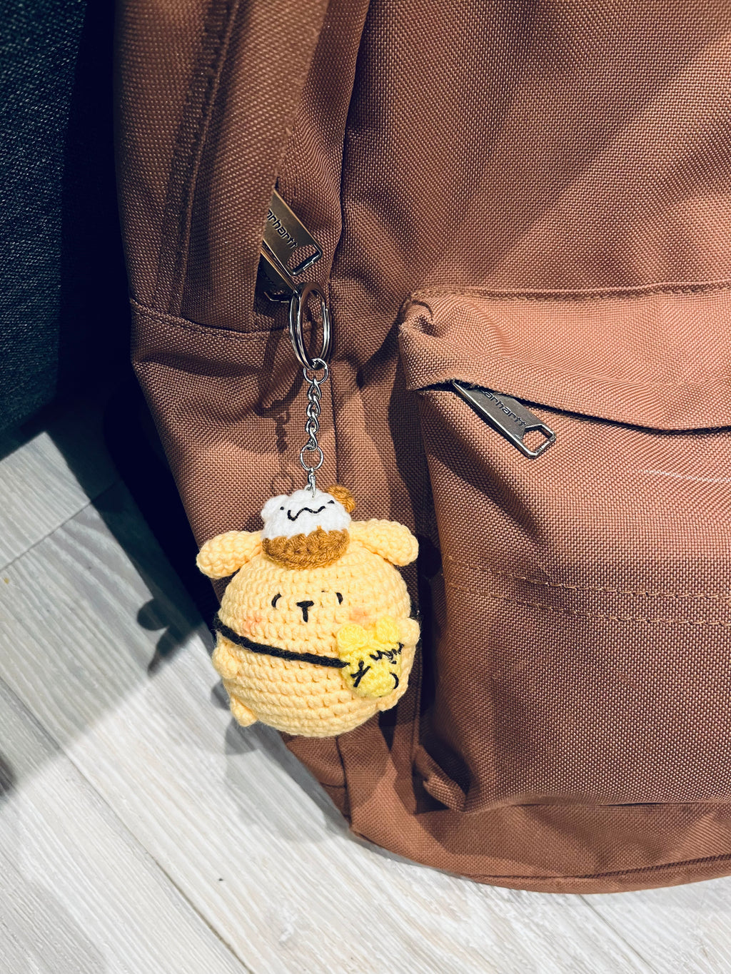 Cute Crochet Character Keyring Collection IV/ Kawaii Bag Charm/Chubby Pompompurin, Pochacco, Piglet, Bear