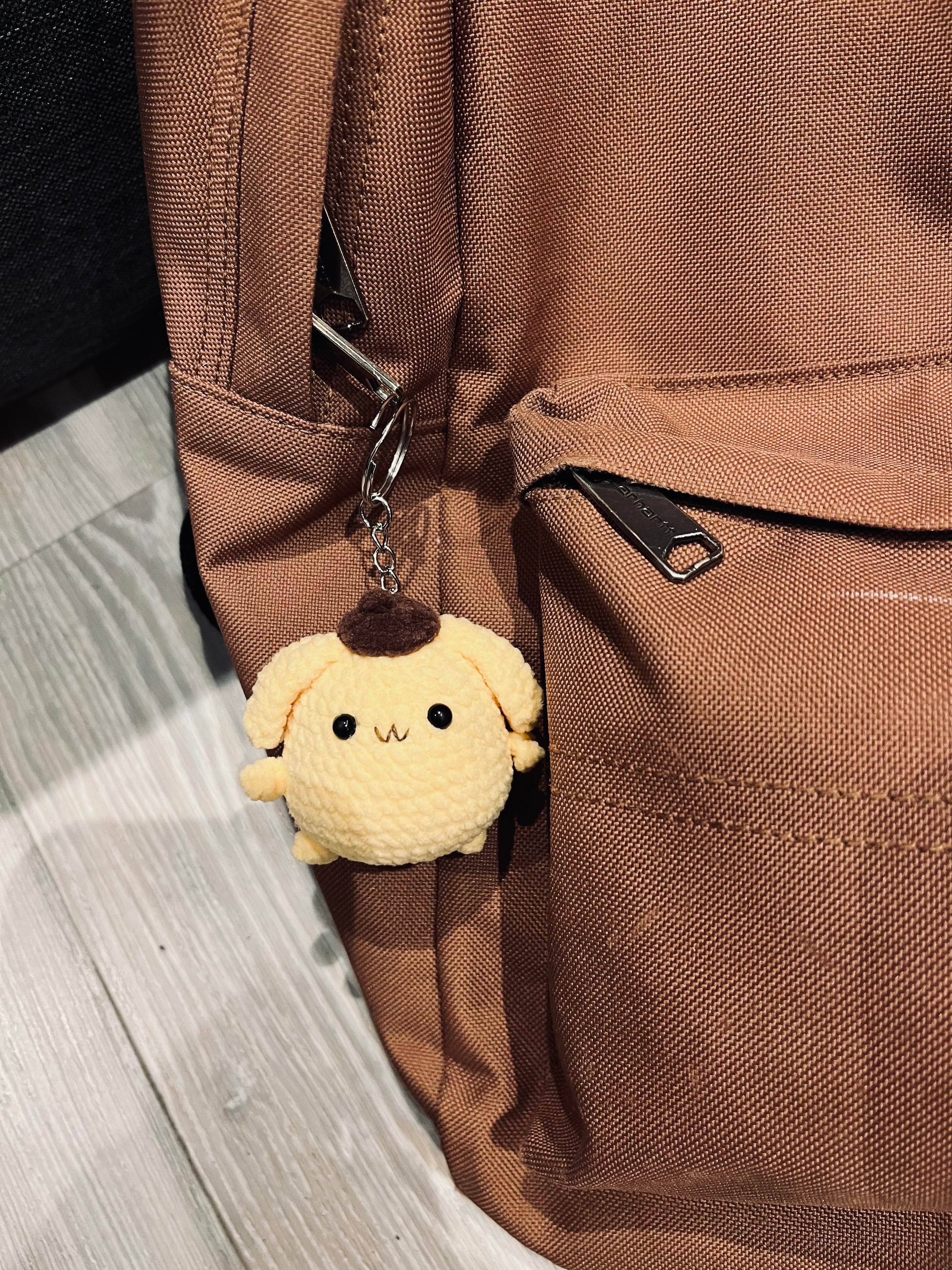 Cute Crochet Character Keyring Collection I /Kawaii Bag Charm, Pompompurin / Mike Wazowski/ Minion / Penguin / Chick/ Bunny