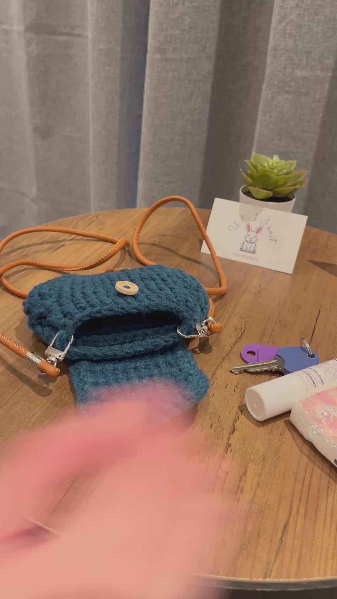 Handmade Crochet Bag | Small Crossbody Shoulder Bag | Minimal Crochet Bag